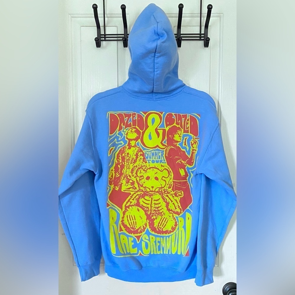 RAE SREMMURD Blue SR3MM Hoodie Wiz Khalifa Dazed and Blazed 2018 Summer Tour SM